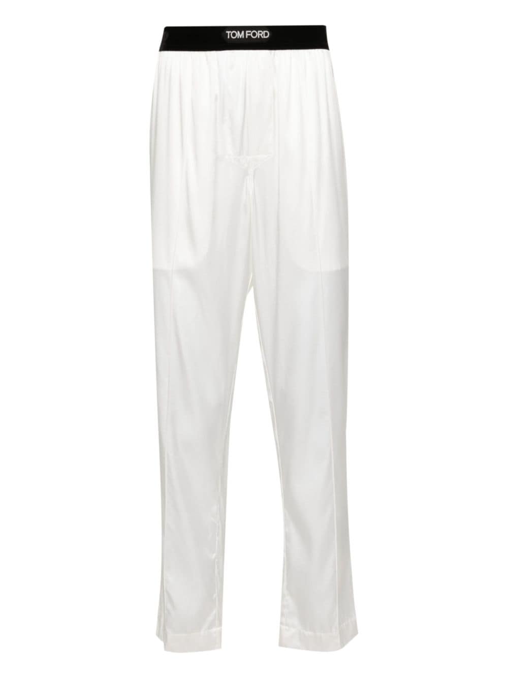 TOM FORD Pyjama-Hose aus Seide - Weiß von TOM FORD