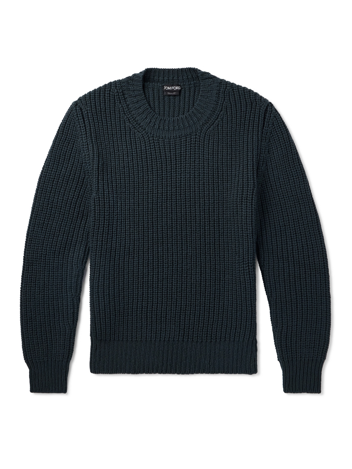 TOM FORD - Ribbed Wool and Cashmere-Blend Sweater - Men - Gray - IT 46 von TOM FORD