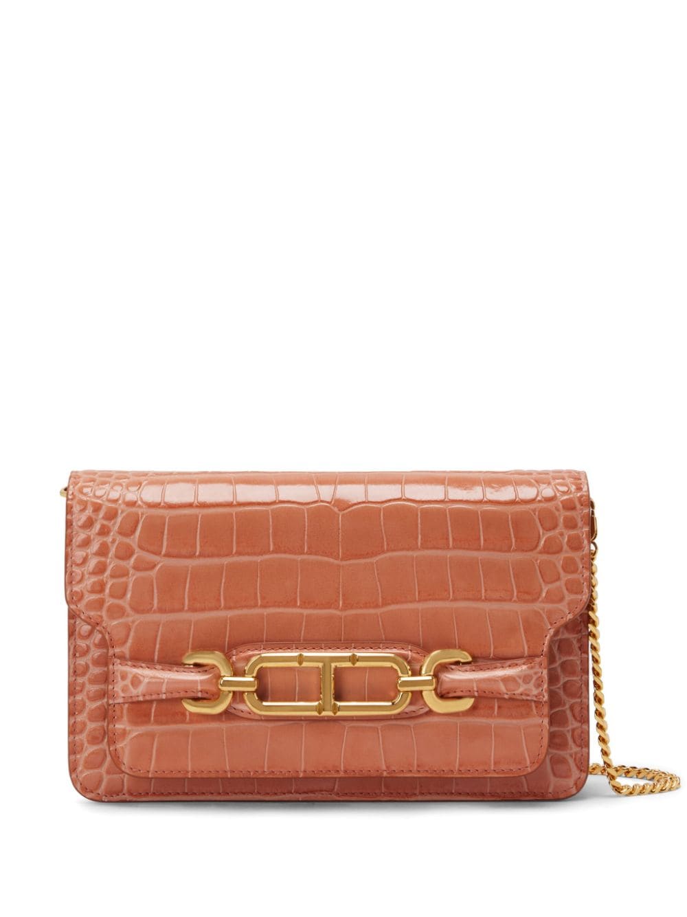 TOM FORD Schultertasche mit Kroko-Effekt - Rosa von TOM FORD