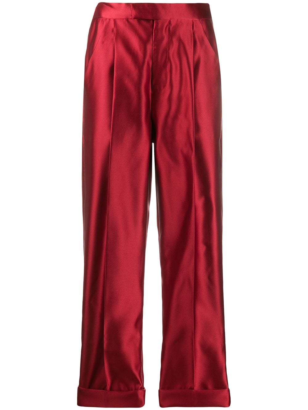 TOM FORD Seidenhose mit hohem Bund - Rot von TOM FORD