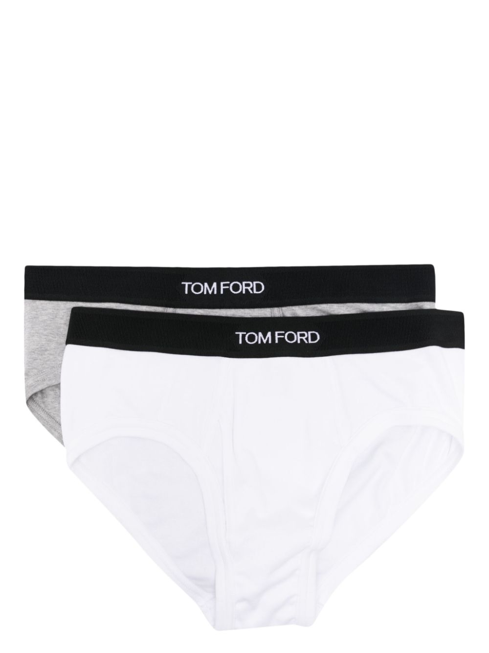 TOM FORD Set aus zwei Slips mit Logo-Bund - Grau von TOM FORD