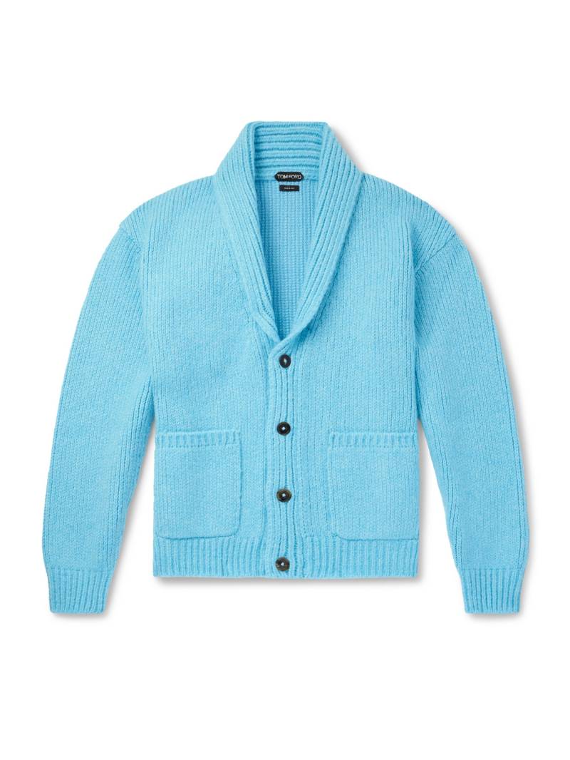 TOM FORD - Shawl-Collar Cashmere Cardigan - Men - Blue - IT 52 von TOM FORD