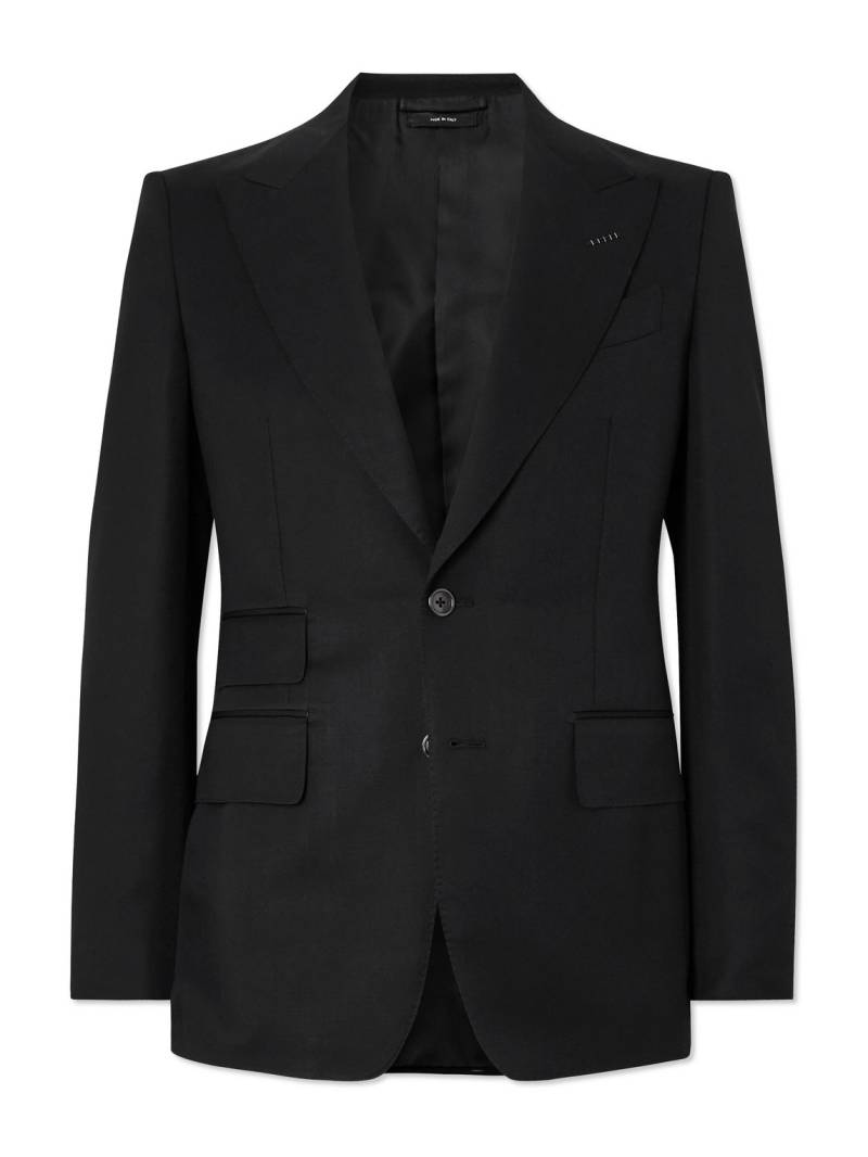 TOM FORD - Shelton Grain de Poudre Wool and Mohair-Blend Suit Jacket - Men - Black - IT 50 von TOM FORD