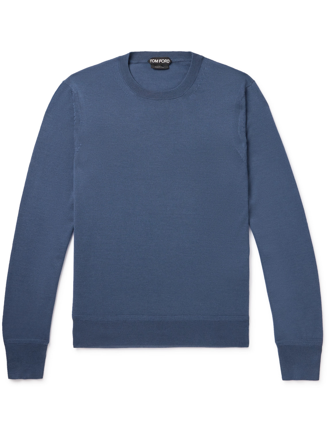 TOM FORD - Slim-Fit Cashmere Silk-Blend Sweater - Men - Blue - IT 52 von TOM FORD