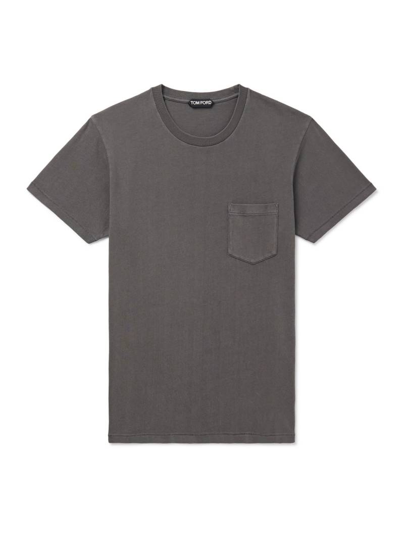 TOM FORD - Slim-Fit Cold-Dyed Cotton-Jersey T-Shirt - Men - Neutrals - IT 60 von TOM FORD