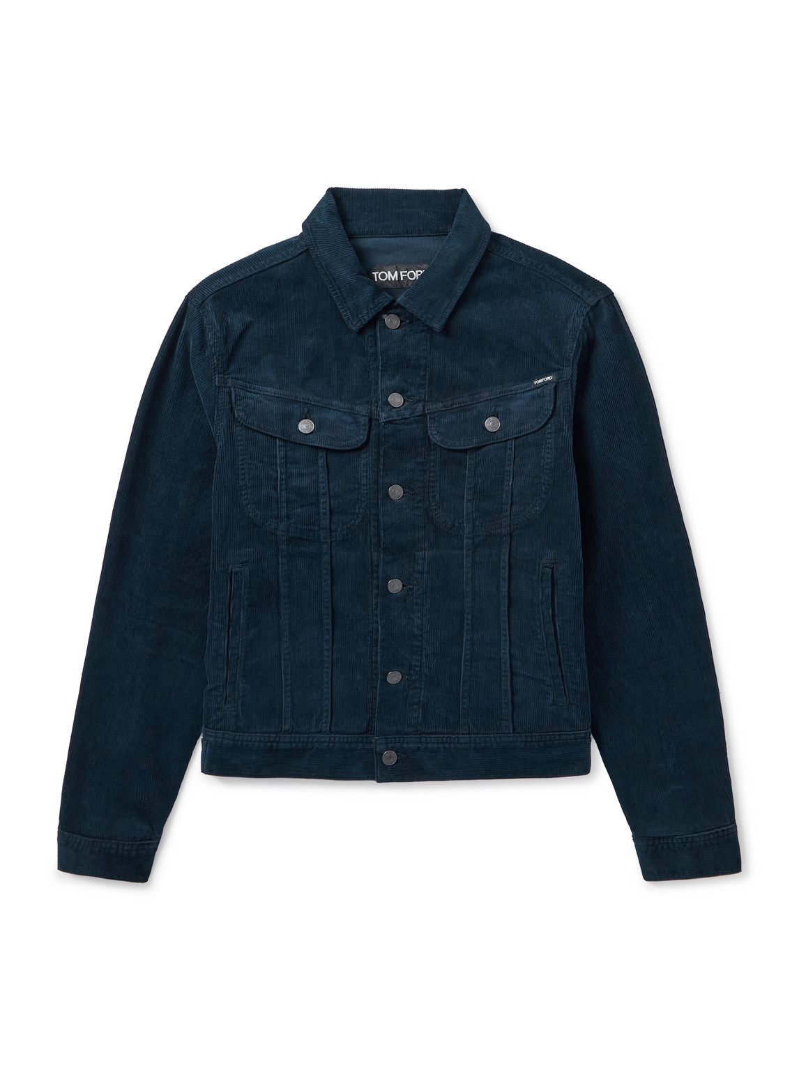 TOM FORD - Slim-Fit Cotton-Blend Corduroy Jacket - Men - Blue - M von TOM FORD
