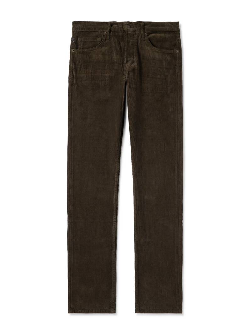 TOM FORD - Slim-Fit Cotton-Blend Corduroy Trousers - Men - Brown - UK/US 32 von TOM FORD