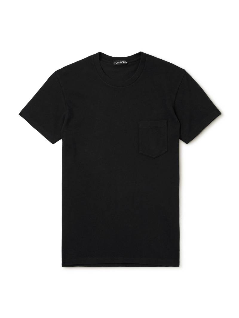 TOM FORD - Slim-Fit Cotton-Jersey T-Shirt - Men - Black - IT 60 von TOM FORD