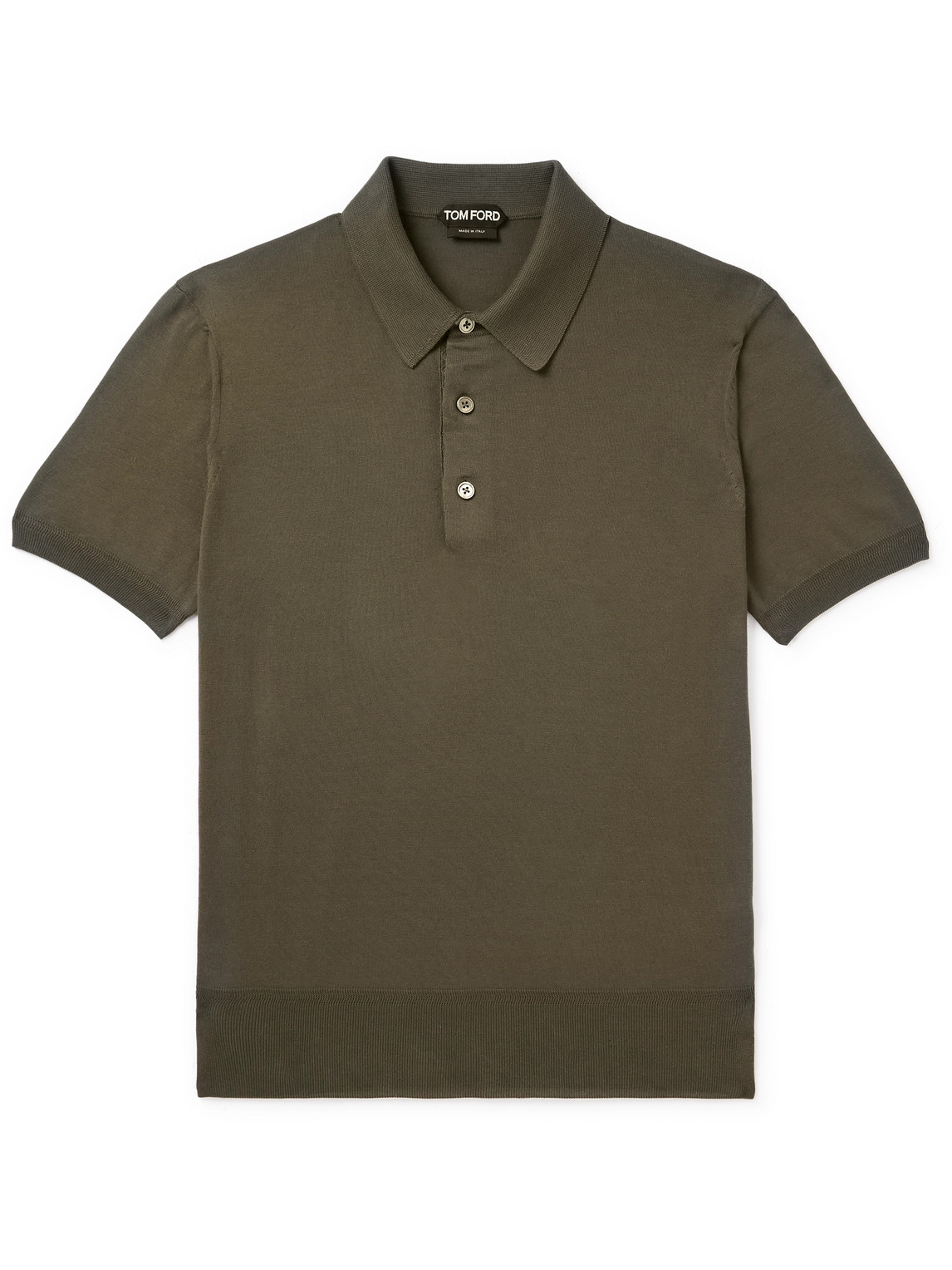 TOM FORD - Slim-Fit Cotton Polo Shirt - Men - Green - IT 46 von TOM FORD