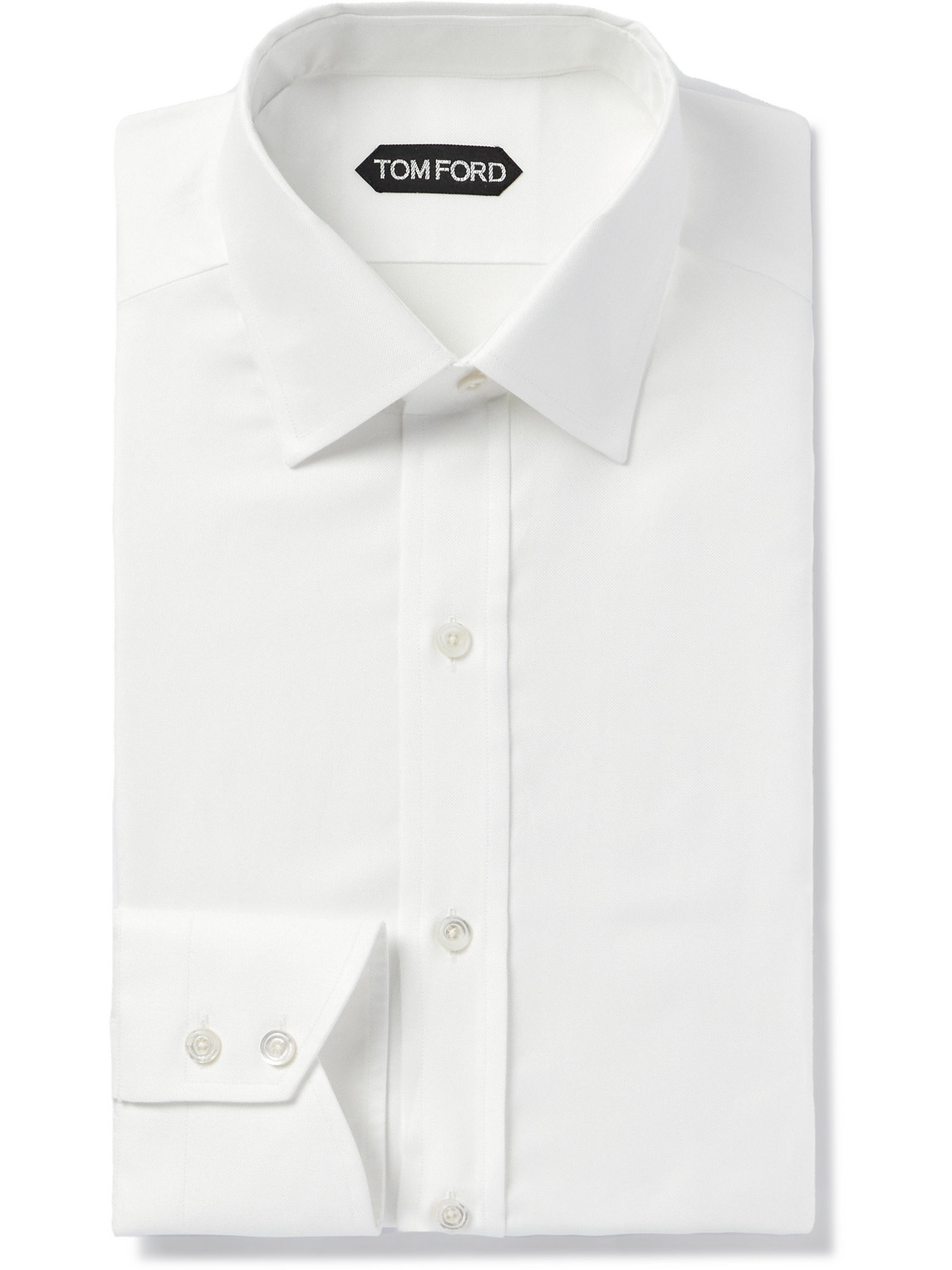 TOM FORD - Slim-Fit Cutaway-Collar Cotton Oxford Shirt - Men - White - EU 39 TOM FORD - Slim-Fit Cutaway-Collar Cotton Oxford Shirt - Men - White - EU 39 von TOM FORD