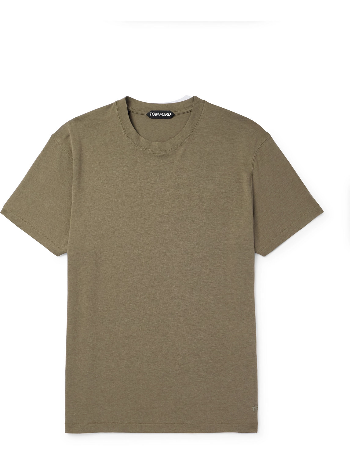 TOM FORD - Slim-Fit Lyocell and Cotton-Blend Jersey T-Shirt - Men - Green - IT 58 von TOM FORD