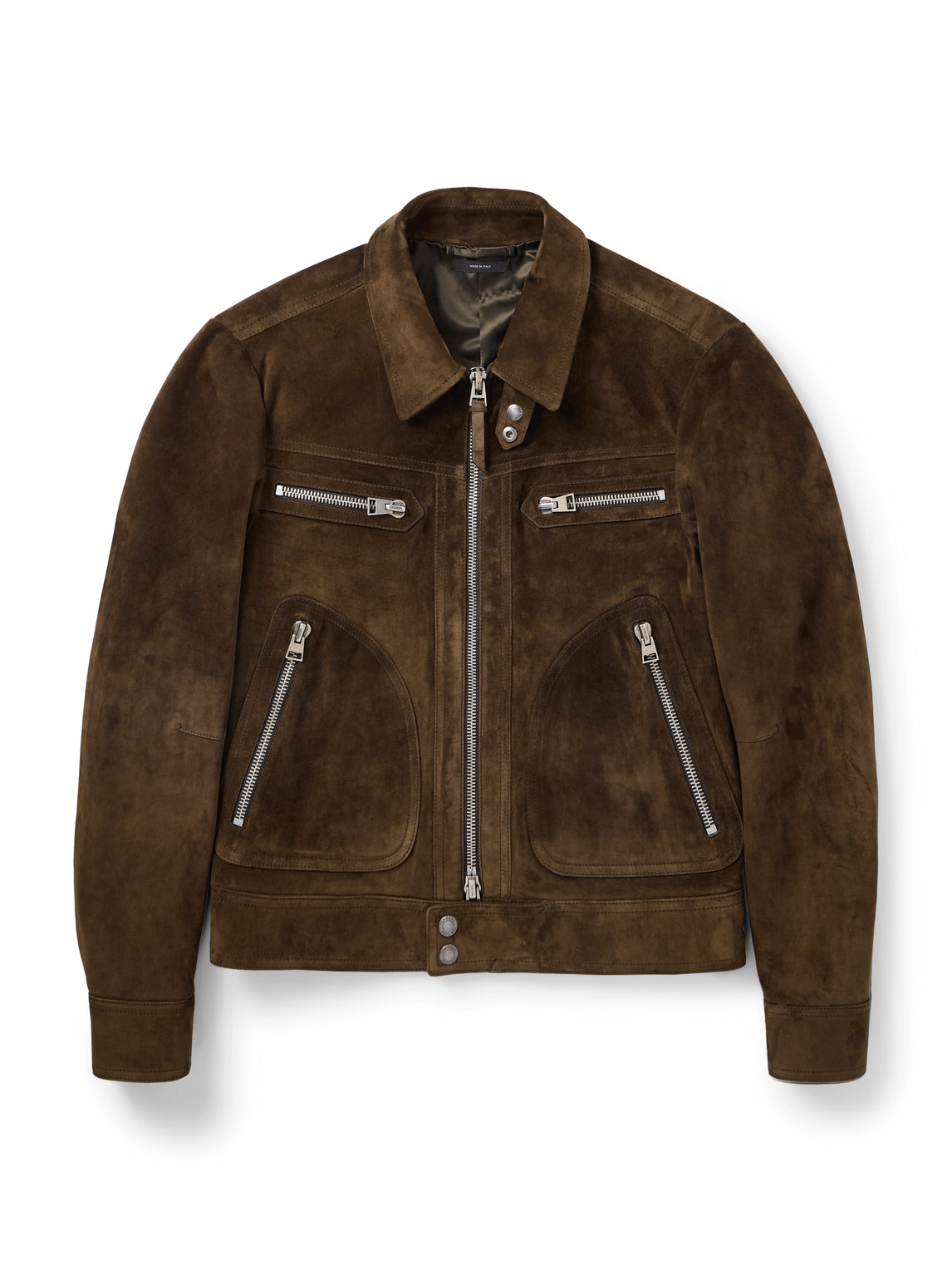 TOM FORD - Slim-Fit Suede Jacket - Men - Brown - IT 46 von TOM FORD