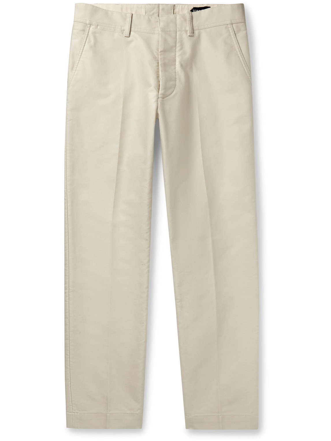 TOM FORD - Straight-Leg Cotton Chinos - Men - Neutrals - UK/US 40 von TOM FORD