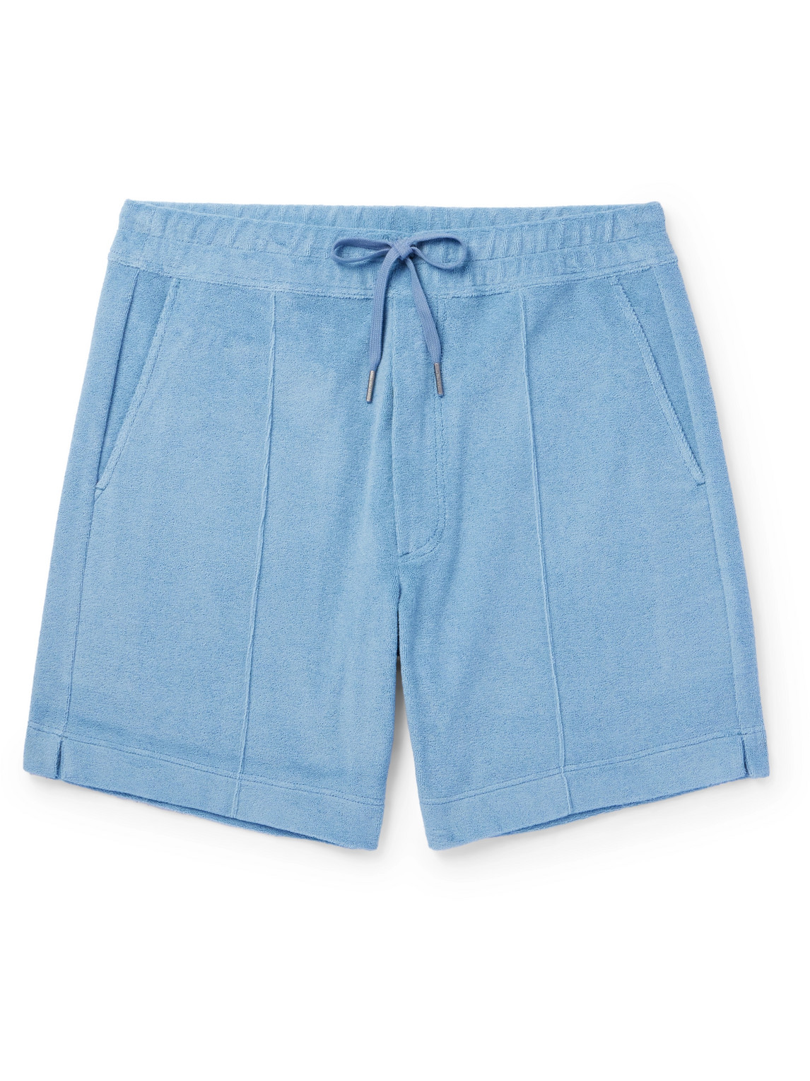 TOM FORD - Straight-Leg Cotton-Terry Shorts - Men - Blue - IT 60 von TOM FORD