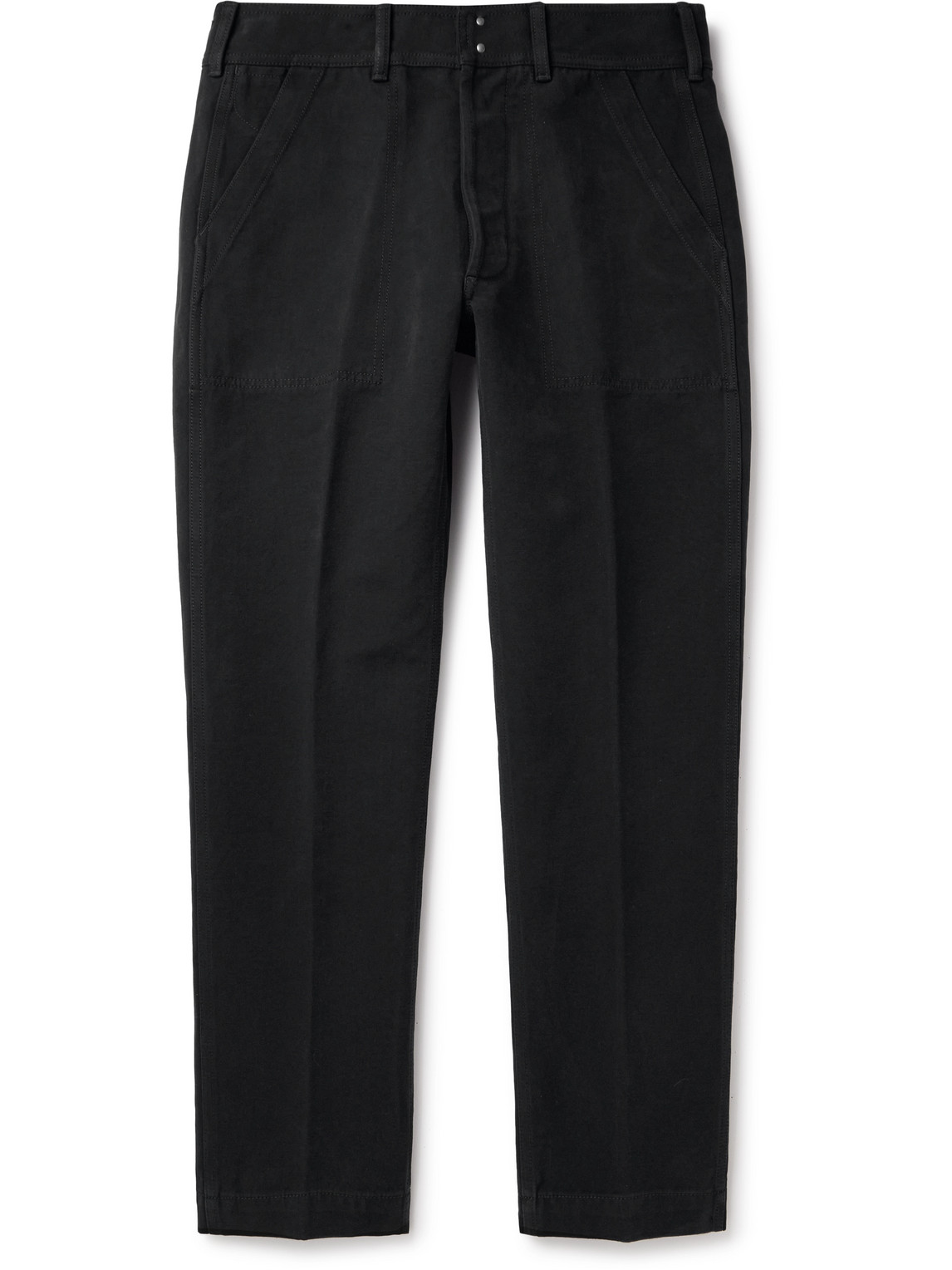 TOM FORD - Straight-Leg Cotton-Twill Trousers - Men - Black - UK/US 40 von TOM FORD