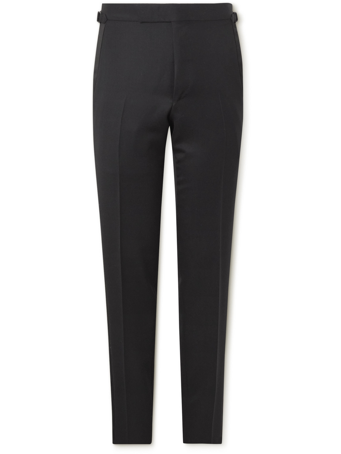 TOM FORD - Straight-Leg Grain de Poudre Wool and Mohair-Blend Tuxedo Trousers - Men - Black - IT 46 von TOM FORD