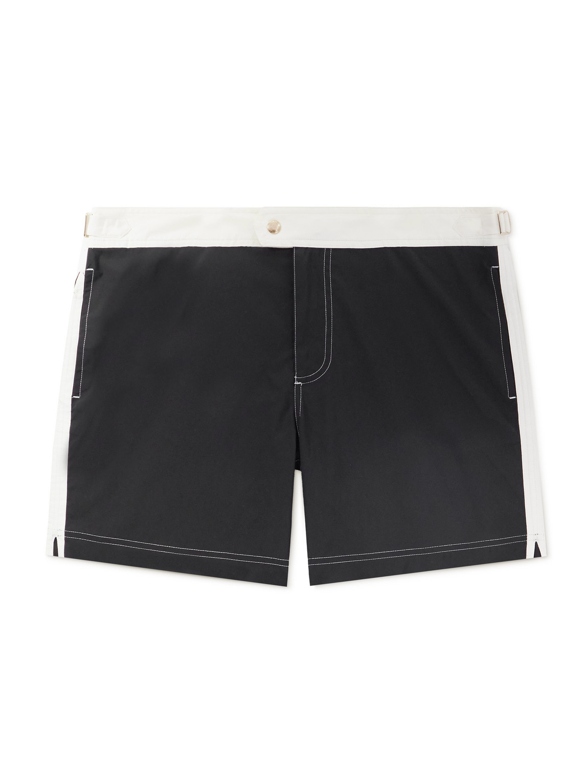 TOM FORD - Straight-Leg Mid-Length Striped Swim Shorts - Men - Black - IT 46 TOM FORD - Straight-Leg Mid-Length Striped Swim Shorts - Men - Black - IT 46 von TOM FORD