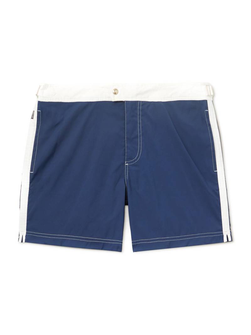 TOM FORD - Straight-Leg Mid-Length Striped Swim Shorts - Men - Blue - IT 48 von TOM FORD