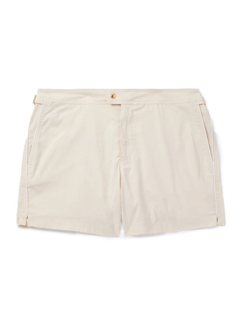 TOM FORD - Straight-Leg Mid-Length Swim Shorts - Men - Neutrals - IT 50 TOM FORD - Straight-Leg Mid-Length Swim Shorts - Men - Neutrals - IT 50 von TOM FORD