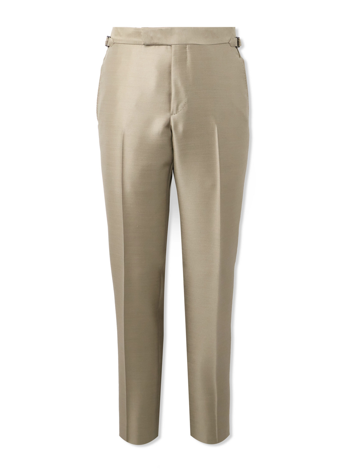 TOM FORD - Straight-Leg Wool, Mohair and Silk-Blend Twill Suit Trousers - Men - Neutrals - IT 52 von TOM FORD