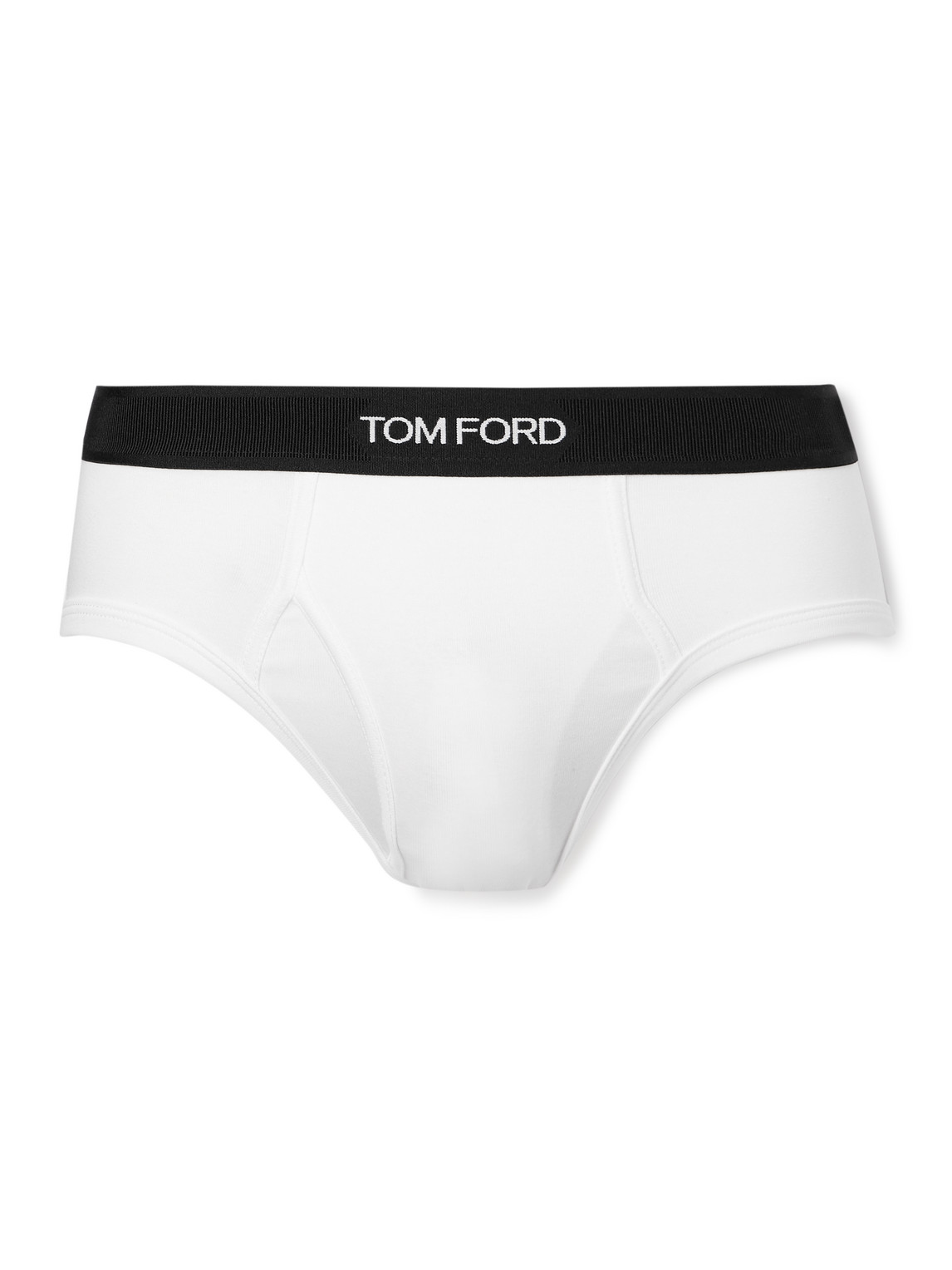 TOM FORD - Stretch-Cotton and Modal-Blend Briefs - Men - White - L von TOM FORD