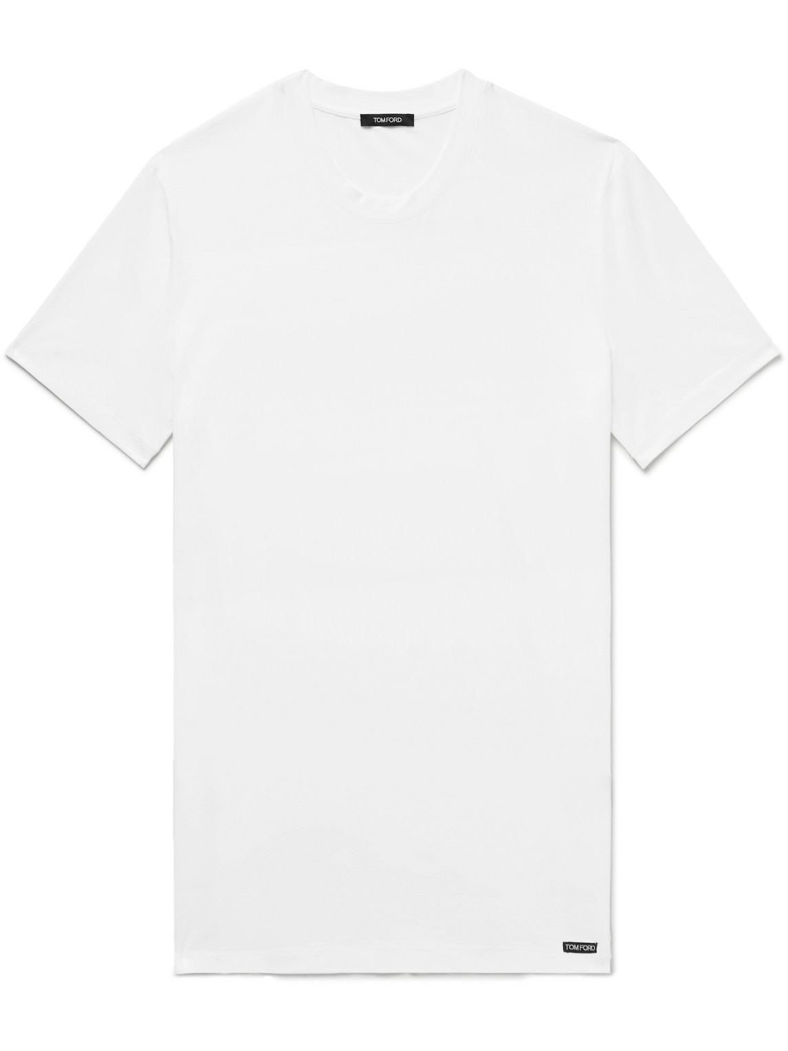 TOM FORD - Stretch Cotton and Modal-Blend T-Shirt - Men - White - S von TOM FORD