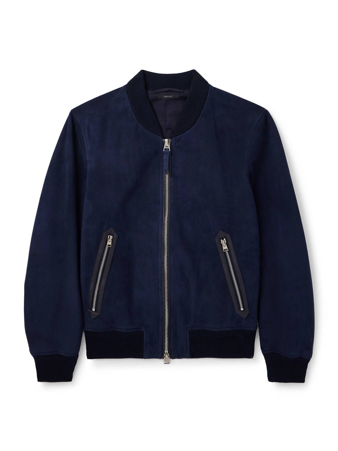 TOM FORD - Suede Bomber Jacket - Men - Blue - IT 56 von TOM FORD