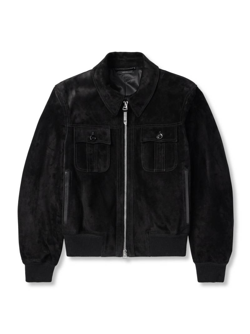 TOM FORD - Suede Jacket - Men - Black - IT 56 von TOM FORD