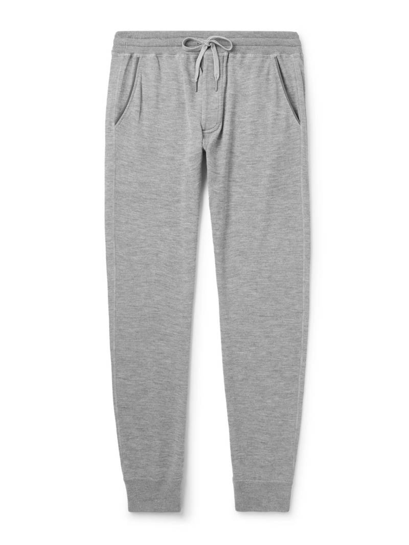 TOM FORD - Tapered Cashmere and Silk-Blend Sweatpants - Men - Gray - IT 54 von TOM FORD