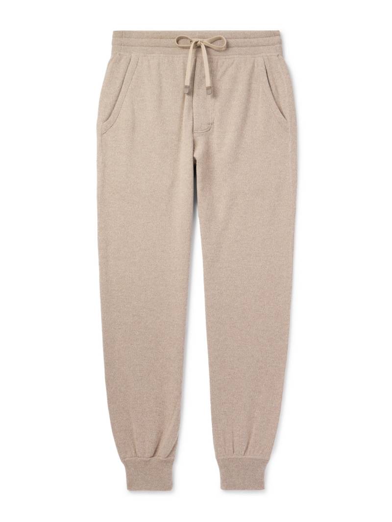 TOM FORD - Tapered Cashmere and Wool-Blend Track Pants - Men - Neutrals - IT 60 von TOM FORD