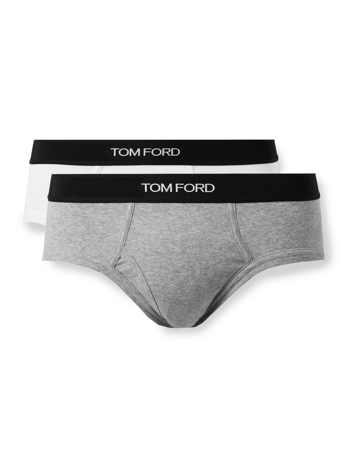 TOM FORD - Two-Pack Stretch-Cotton Briefs - Men - Multi - XXL von TOM FORD