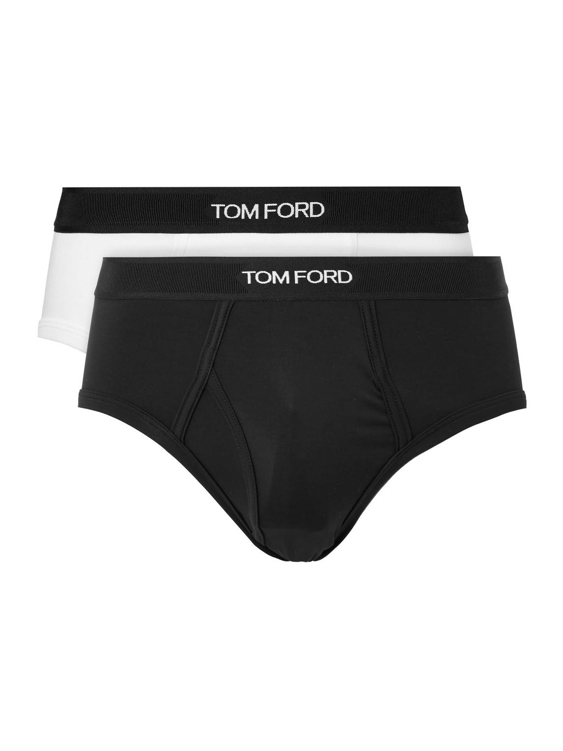 TOM FORD - Two-Pack Stretch-Cotton and Modal-Blend Briefs - Men - Multi - XXL von TOM FORD