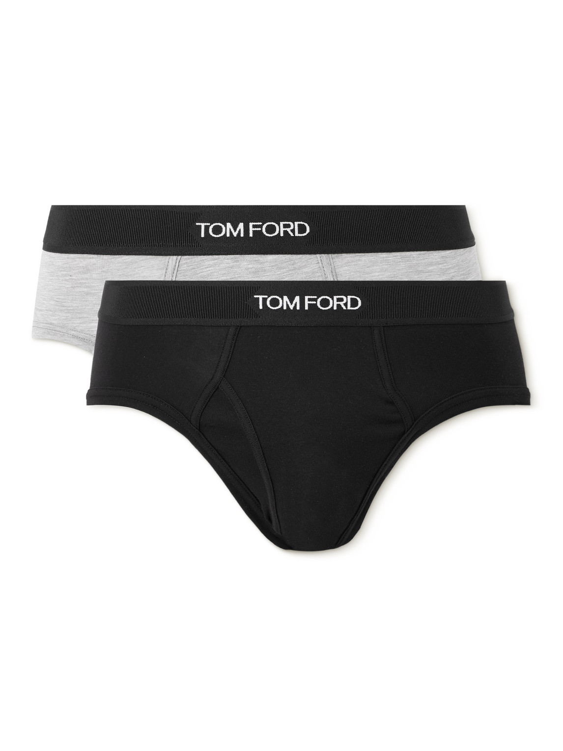 TOM FORD - Two-Pack Stretch-Cotton and Modal-Blend Briefs - Men - Multi - XXL von TOM FORD