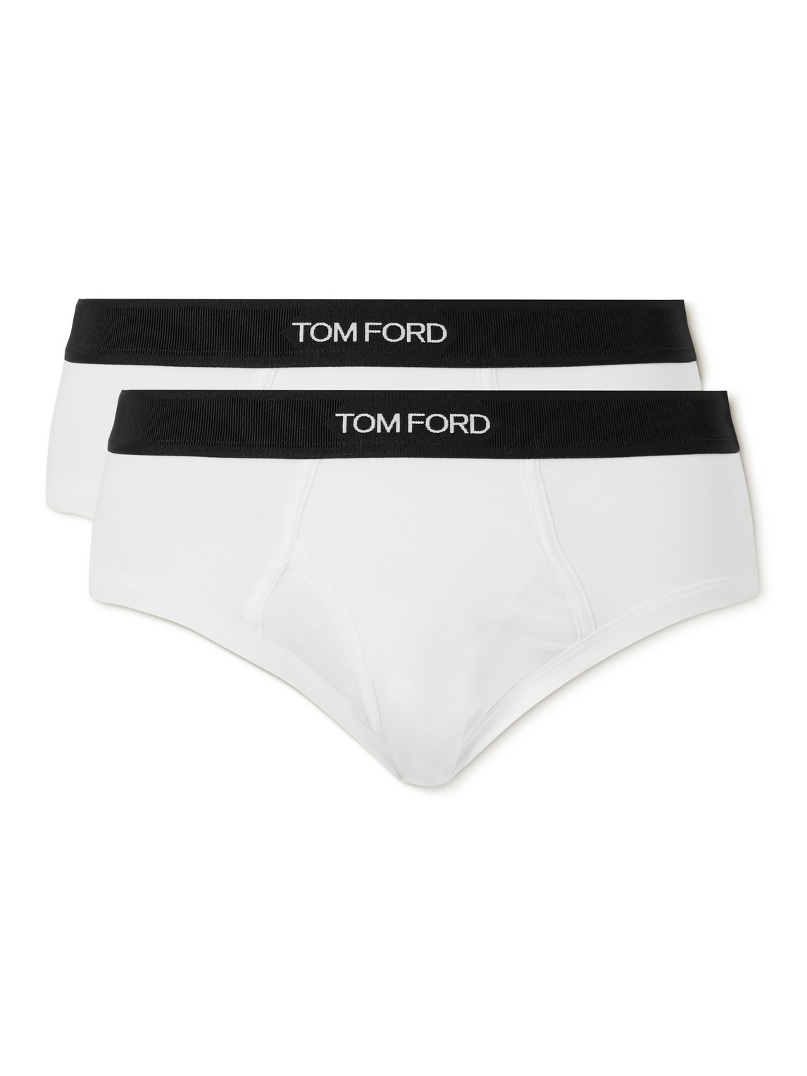 TOM FORD - Two-Pack Stretch Cotton and Modal-Blend Briefs - Men - White - M von TOM FORD