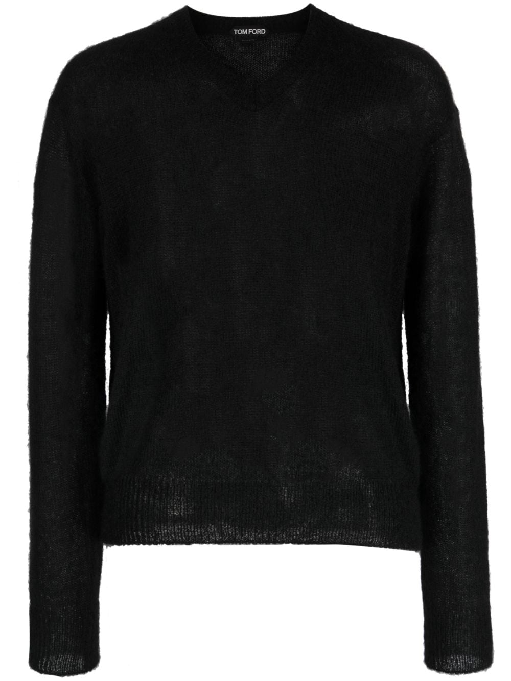 TOM FORD Strickpullover mit V-Ausschnitt - Schwarz von TOM FORD