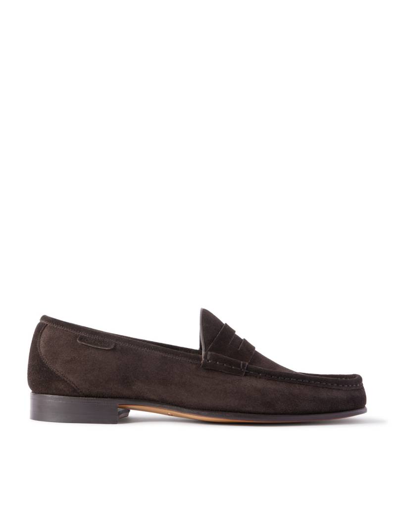 TOM FORD - York Suede Penny Loafers - Men - Brown - EU 45 von TOM FORD