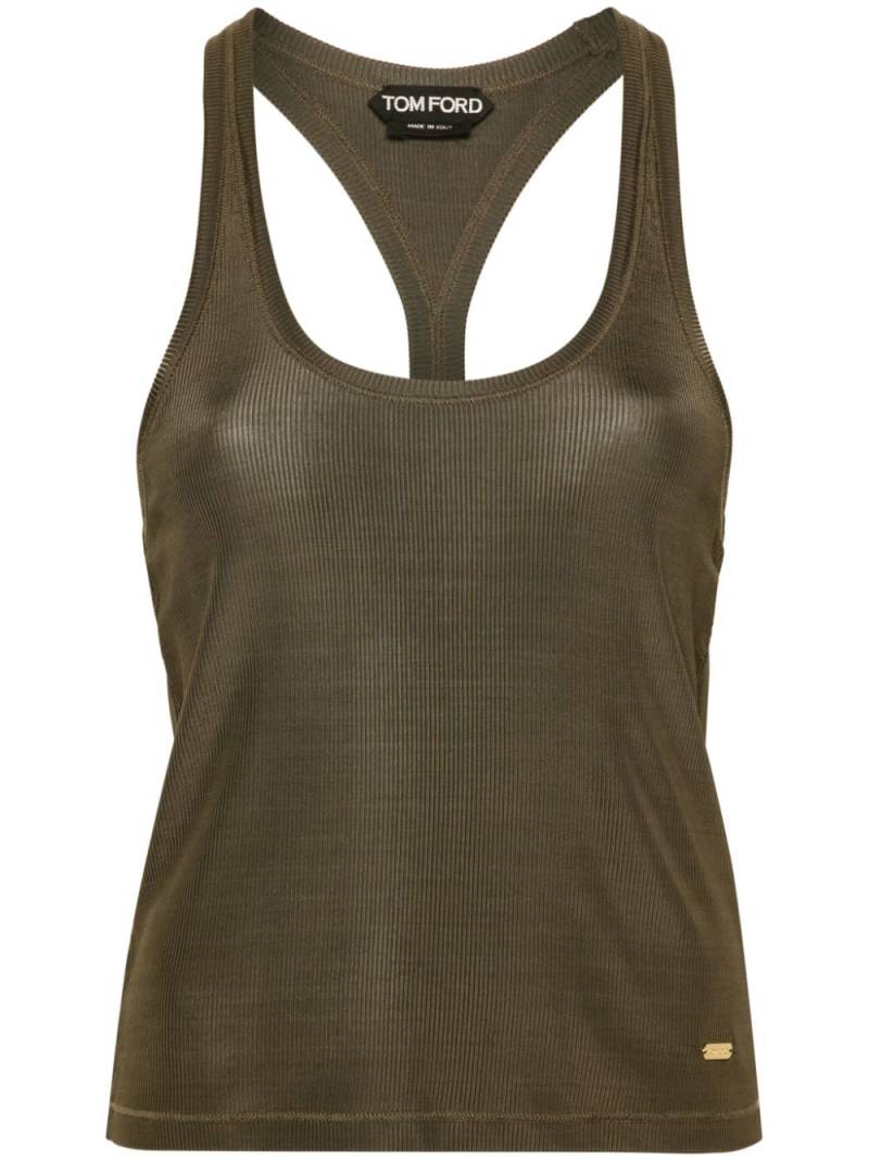 TOM FORD Fein geripptes Tanktop - Grün von TOM FORD