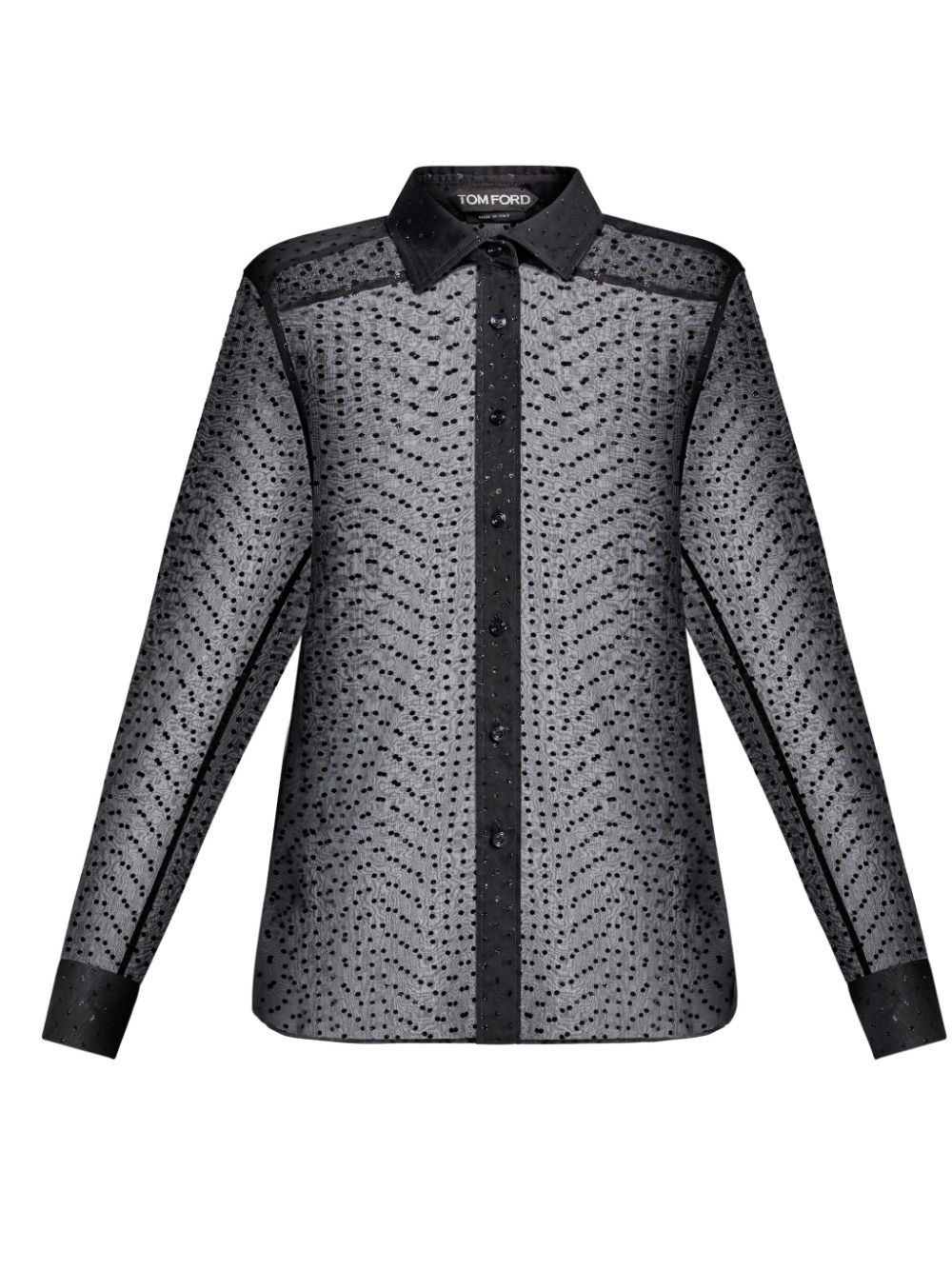 TOM FORD ^ geflockte Polka Dots - Schwarz von TOM FORD