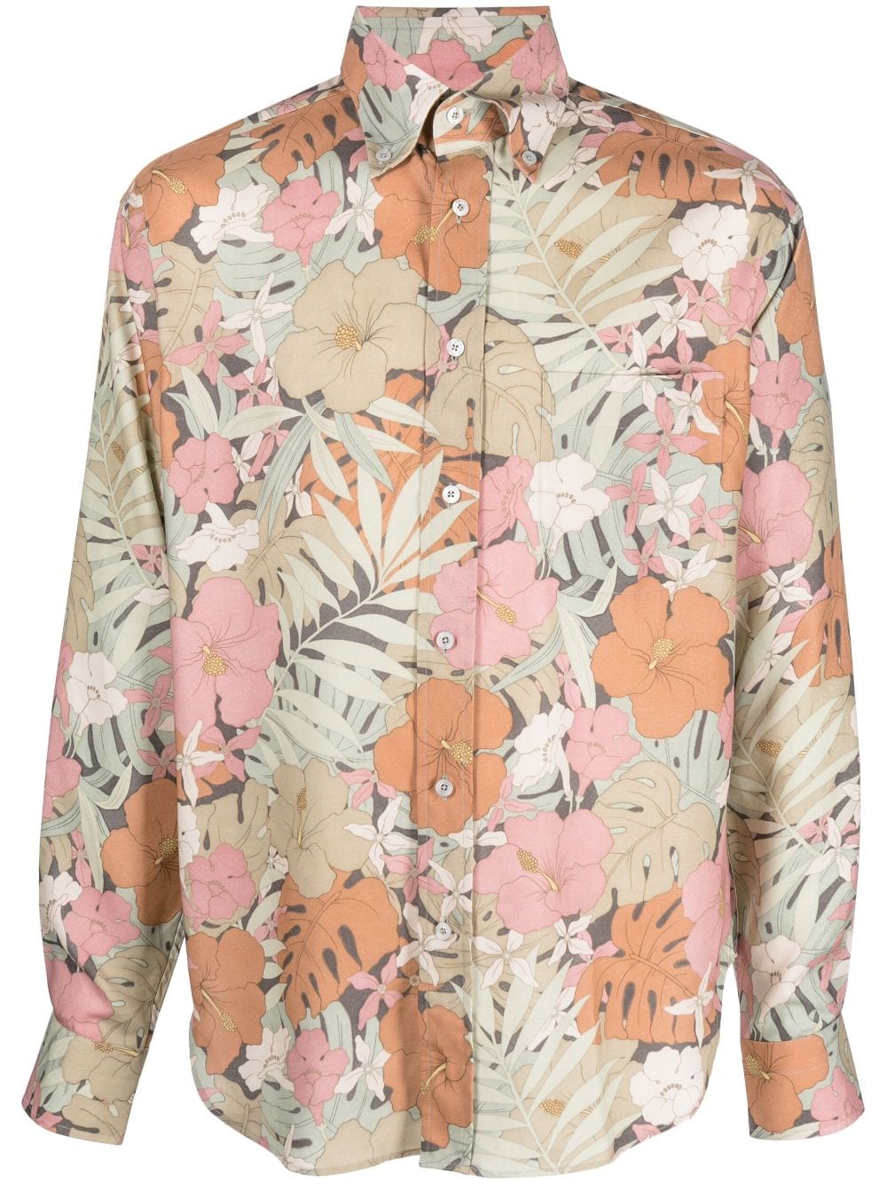 TOM FORD Button-down-Hemd mit Blumenmuster - Grün von TOM FORD