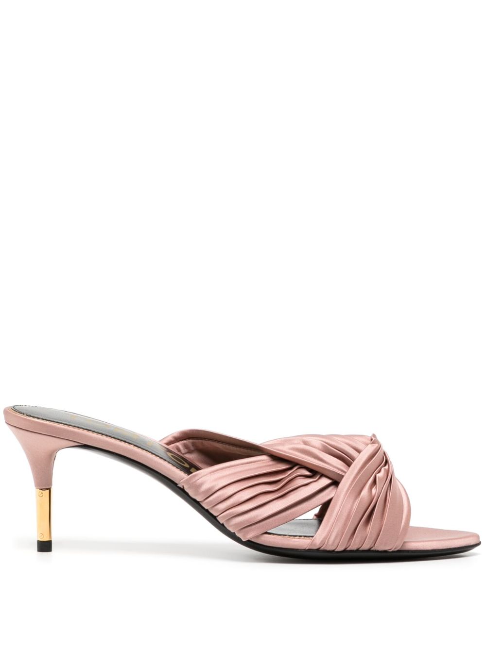 TOM FORD Plissierte Mules mit Knoten 75mm - Rosa von TOM FORD