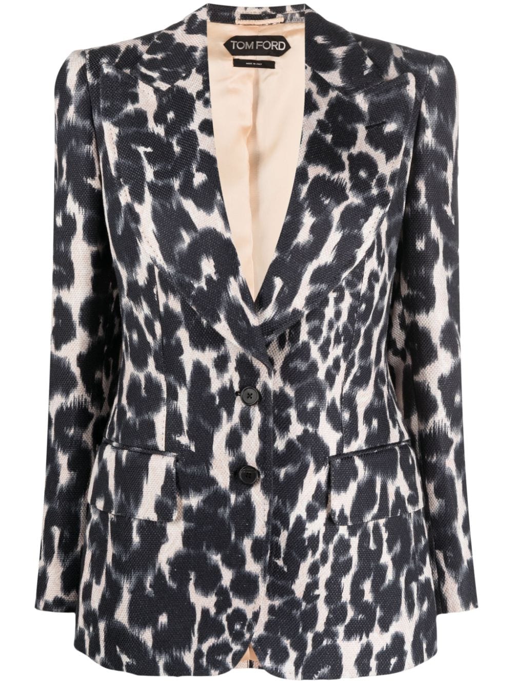 TOM FORD Blazer mit Leoparden-Print - Schwarz von TOM FORD