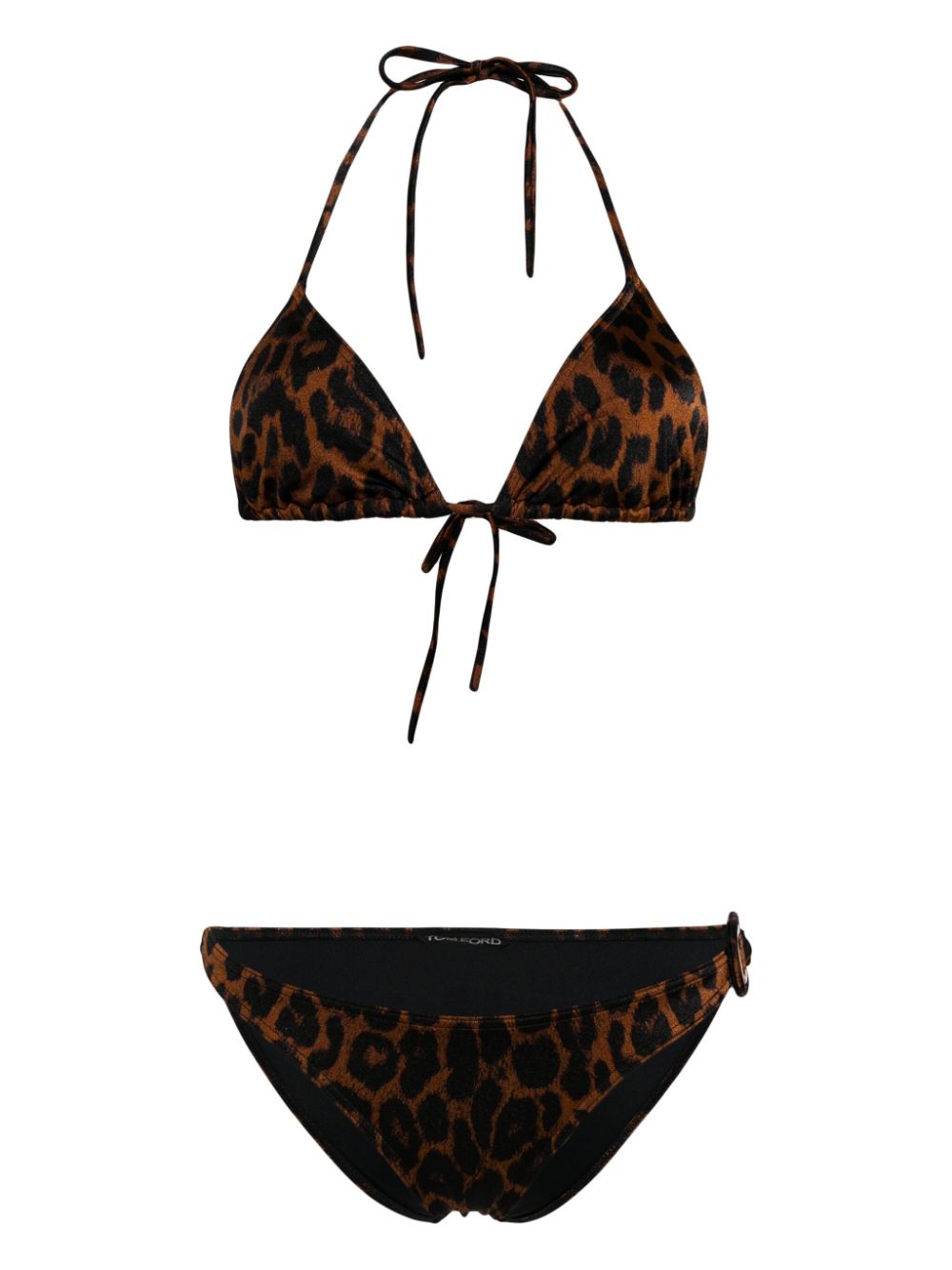 TOM FORD Neckholder-Bikini mit Leoparden-Print - Braun von TOM FORD