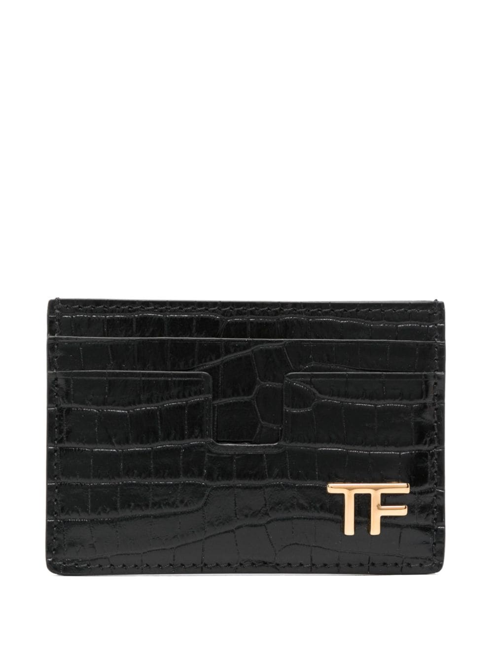 TOM FORD Kartenetui mit Logo-Schild - Schwarz von TOM FORD