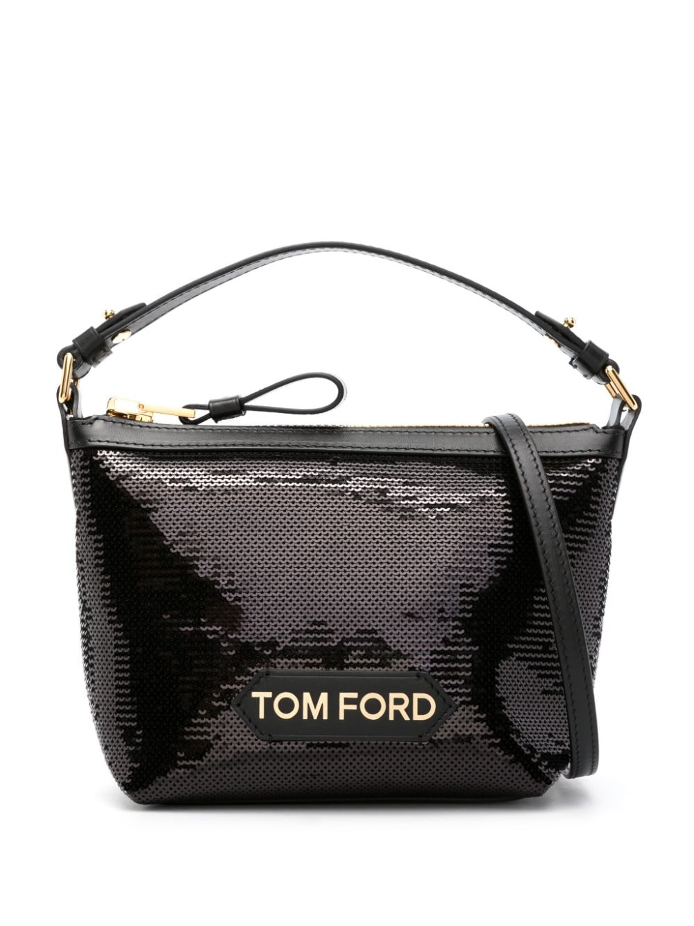 TOM FORD Handtasche mit Logo-Schild - Schwarz von TOM FORD