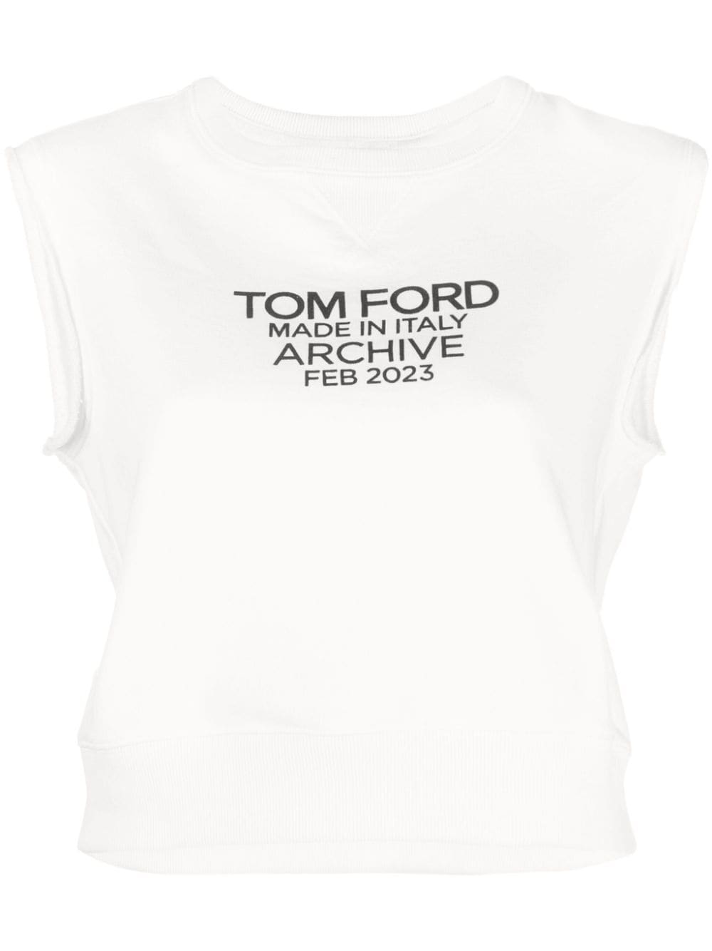 TOM FORD Tanktop mit Logo-Print - Weiß von TOM FORD