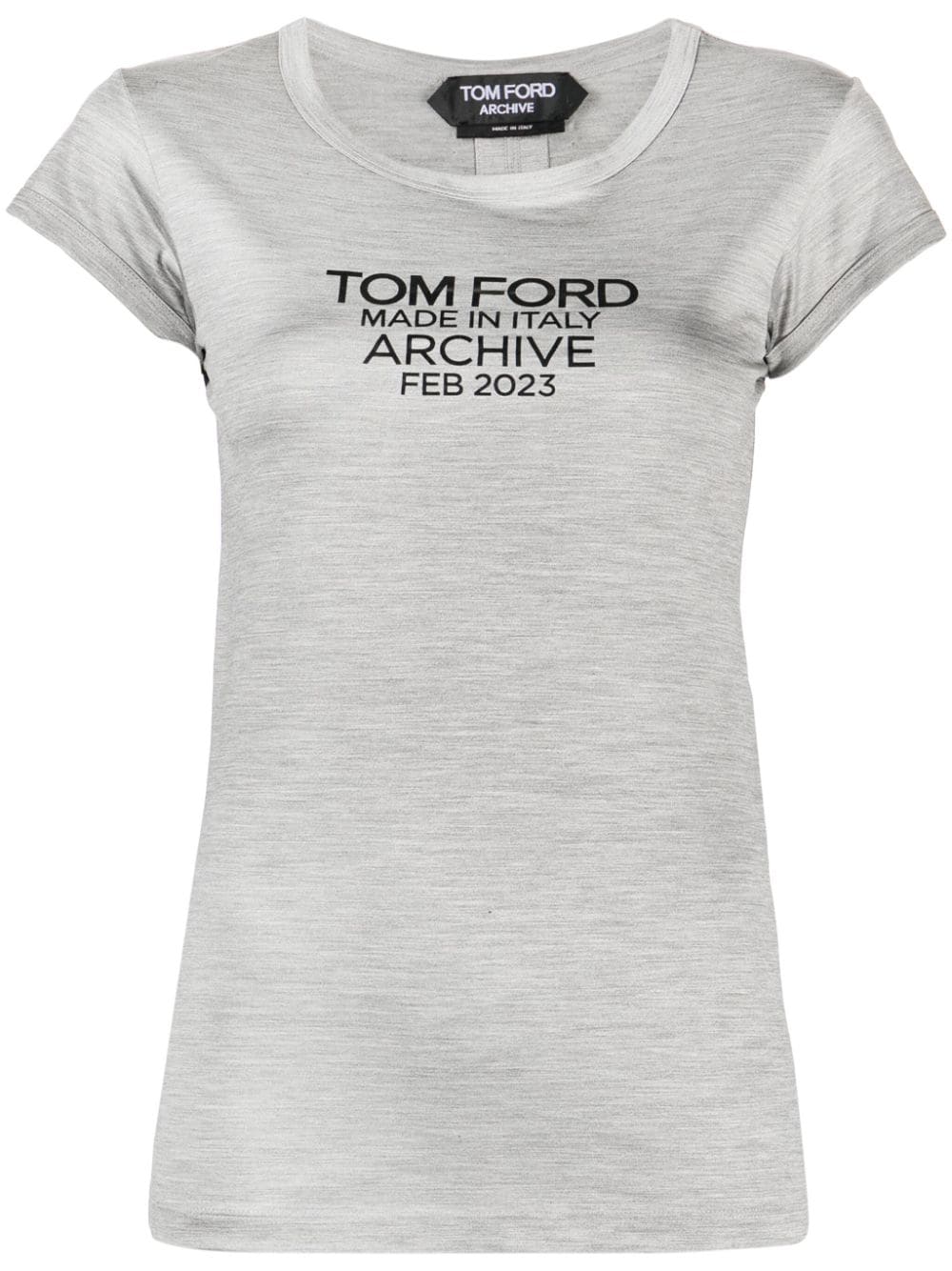 TOM FORD T-Shirt mit Logo-Print - Grau von TOM FORD