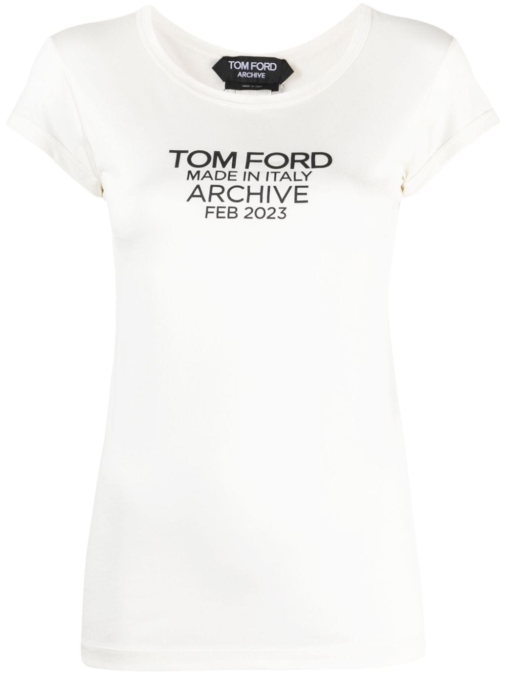 TOM FORD T-Shirt mit Logo-Print - Weiß von TOM FORD