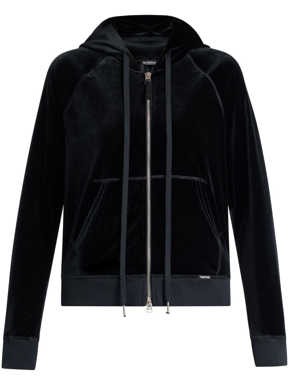 TOM FORD Hoodie aus Velours - Schwarz von TOM FORD