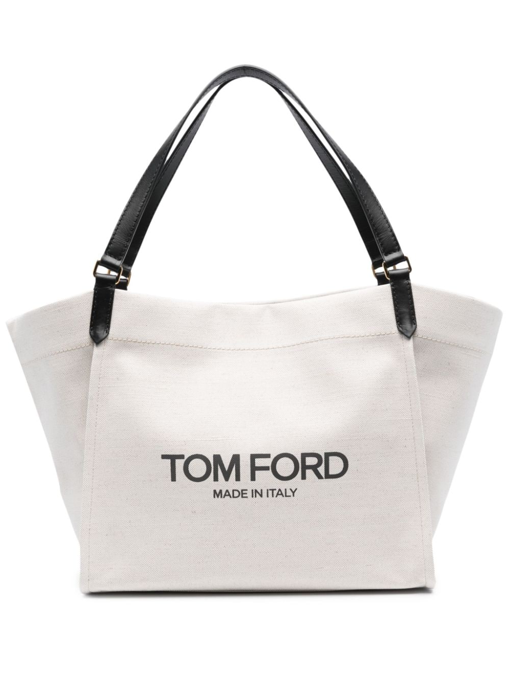 TOM FORD Mittelgroße Amalfi Handtasche aus Canvas - Nude von TOM FORD