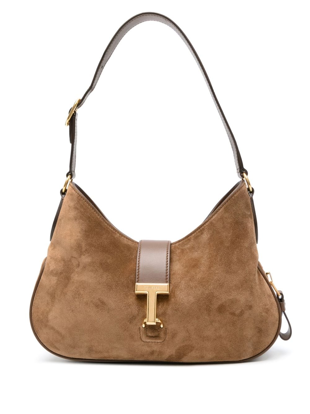 TOM FORD Mittelgroße Monarch Wildleder-Schultertasche - Braun von TOM FORD